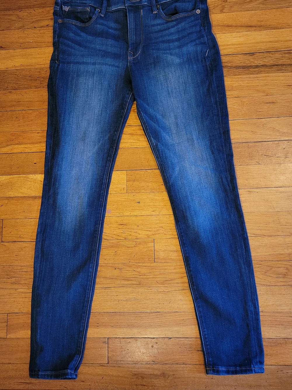 Express Women's Midrise Stretch Jeans in Dark Blue Wash